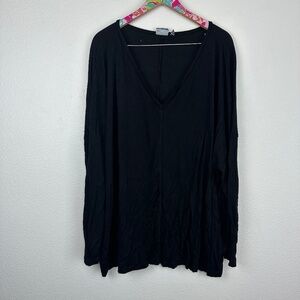 ASOS black v-neck top size 20 // 2515